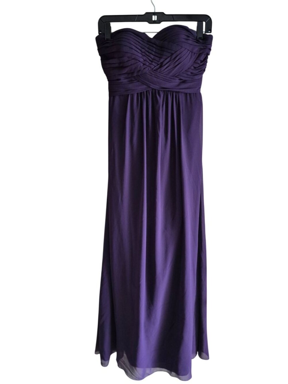 Bill Levkoff Strapless Purple Chiffon Gown Size 6